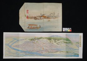 广东 鸟瞰图 民国时期日本出版地图 附《广东市街图》，《广东简介》，及当时珍贵照片。