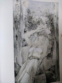 散页美术资料（印刷品）———书画——-杨德玉作品选【初月，画坛新秀，上网族2，车族】2039