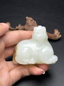 和田玉貔貅手把件