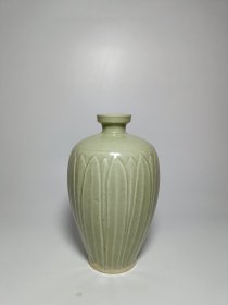 旧藏老瓷器青白釉盘口瓶