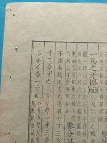 古籍散页《周礼疏》一页，编号19，明版明印汲古阁刊本，页面展开尺寸：31.5*25厘米，这是一张古籍散页原页，不是一本书，轻微破损，本店所有作品全都是实售价格，不议价不包邮，看好直接下单即可，选好作品后统一付款，一百件之内自动合并邮资。