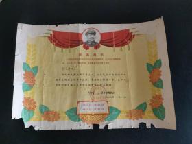 1968年天津市下乡上山证书