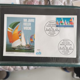 F2702联邦德国西德邮票1982年 世界最大的帆船比赛活动 基尔周船赛 体育运动 帆船 1全 外国首日封FDC 如图
