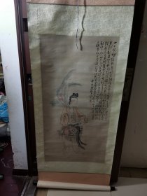 画廊旧藏精品清仓 大尺度。麻姑献寿图，画工精湛，数百字题跋。