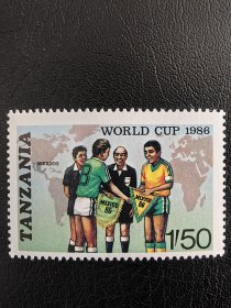 坦桑尼亚邮票。1986年墨西哥世界杯。编号5357。本店经营全世界200个国家の新邮票，欢迎进店浏览、搜索、选购！