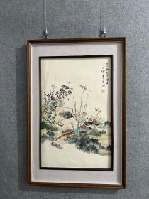 王雪涛花鸟镜框