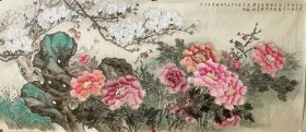 许国营老师精品小六尺写意花鸟画