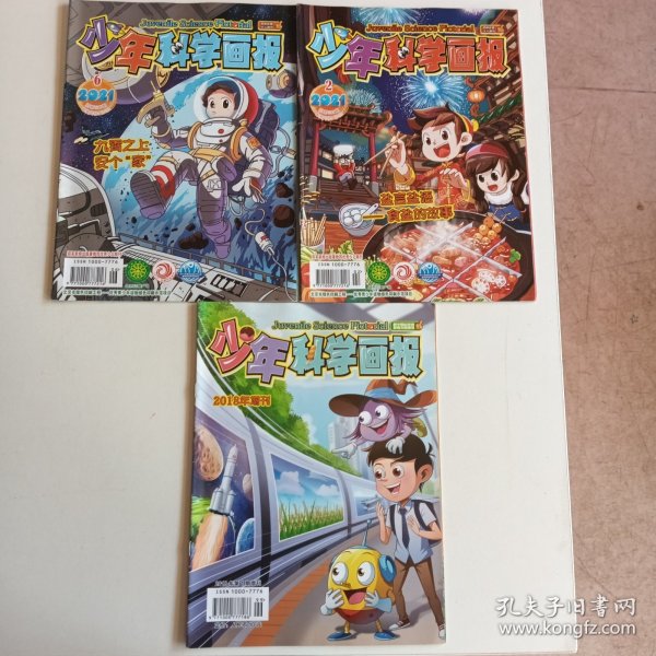 少年科学画报:2018年增刊、2021/2盐言盐语——食盐的故事、2021/6九霄之上安个“家”（三本合售）