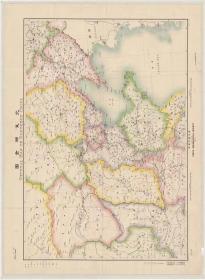 0679古地图1921 北支那全图 日本绘。纸本大小103.82*141.45厘米。宣纸艺术微喷复制