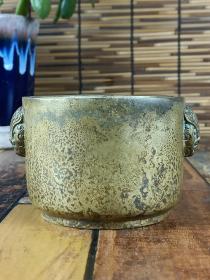 古董   古玩收藏    铜器   铜香炉   尺寸长宽高:11/10/7厘米，重量:2斤