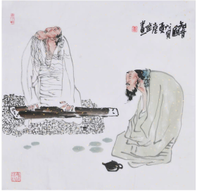 袁武 字画国画四尺斗方人物画精品06（买家自鉴）