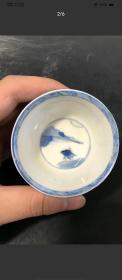 康熙人物压手杯
