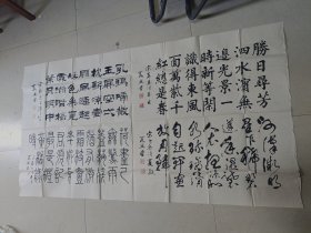 段兴，河南新乡辉县人，现为中国老年书画研究会会员、创作研究员；新乡市老年书画研究会理事、创作研究员；辉县市书协顾问。2013年，段兴从新乡回到三里屯老不居，和村里的书法艺人结合，成立织，挖掘老家传统文化，传承中国：瑰宝。尺寸89X48X4