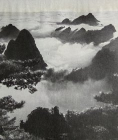 七十年代出版印刷《黄山云海》画页 王波澜摄