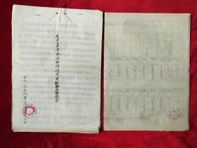 1959年山西<原平县金瓜公社修建京原铁路总报告和收支结算>手写，16开9页