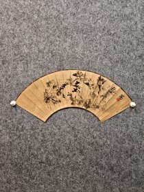 古筆花卉图，【吉田公均】（1803―1875）73岁。名平吉，字君平，号栖霞，江上渔者，广均，通称丹下，喜十郎。越中人。先后问业山协东晖，贯名海屋。兼工山水，花鸟，人物。