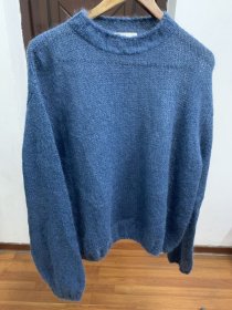 老款蓝色 长袖凉薄针织衫 M码 衣长约为60CM 胸围约为55CM 袖长约为61CM