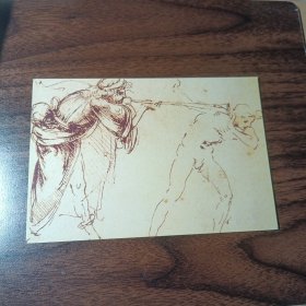 明信片–达·芬奇的素描显现他对动作表现的兴趣