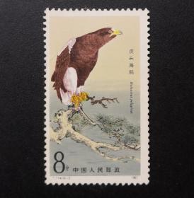 1987年 猛禽邮票T114（4-2）虎头海鵰8分单枚