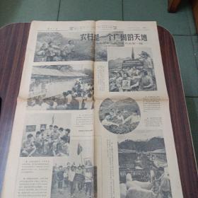 **报纸解放日报1968年7月14日（4开四版） 毛泽东思想新时代的新人新事； 农村是一个广阔的天地；两版