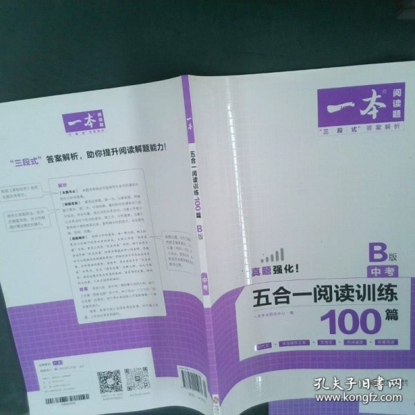 2020年一本中考初三语文五合一阅读训练100篇B版含文言文记叙文说明文阅读真题模拟训练
