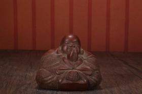 老紫砂紫砂弥勒佛 茶宠摆件