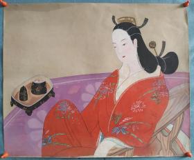 【911】民国时期，绢本镜心，人物仕女图，尺寸53✘41..5，无款。