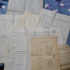 手写雷火针灸药方，太乙针灸药方，针灸手法资料共9张，a306