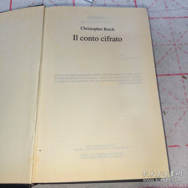 christopher reich ll conto cifrato