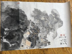 赵松涛 天津已故著名画家 山居图 国画 保真