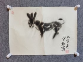 赵宇敏卡纸水墨画6