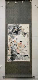 同一上款：张雯华 国画“商山四皓”立轴 画芯尺寸82*48cm，原裱立轴