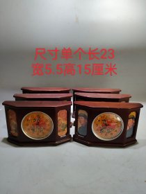 花梨木老机械表六个，正常使用，包存完整，尺寸如图，包老，420一个。