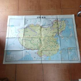 清朝疆域  九年义务教育中国历史地图教学挂图 1993