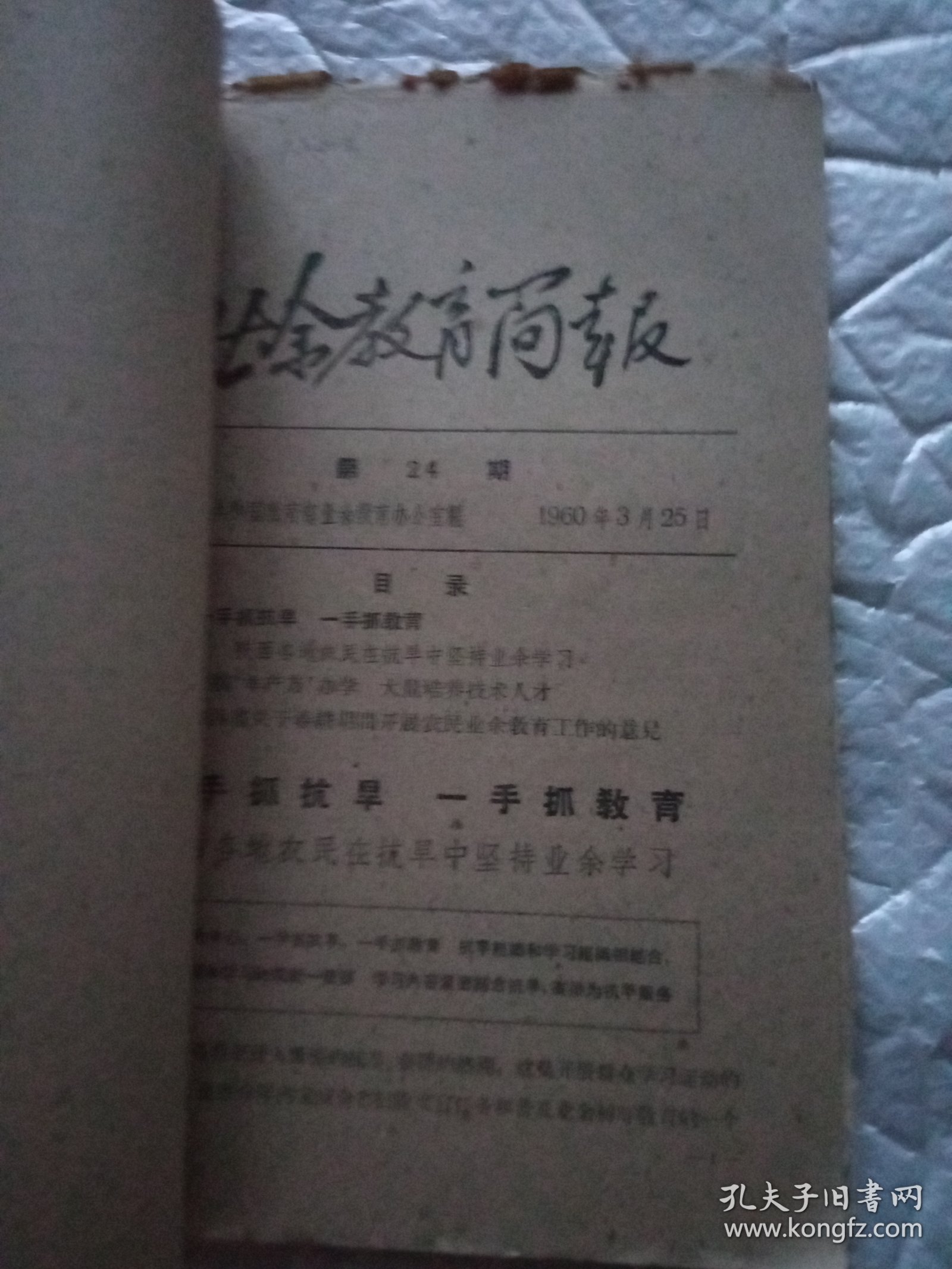 点击查看原图 1959年1960年扫盲简报业余教育简报 共30期