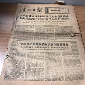 贵州日报1975年11月1日～11月29日（11月合刊）全党动员大办农业 为普及大寨县而奋斗！「有多处缺页破损」