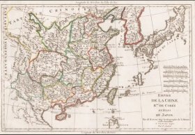 西洋欧洲回流清代18世纪1792年中国地图日本地图朝鲜地图古代古董版画适合史料收藏装裱装饰 ，极其稀有珍贵古董级收藏精品，标注超详细不磨叽不议价无退换可收藏可装裱悬挂。极具收藏价值 ，28*37厘米