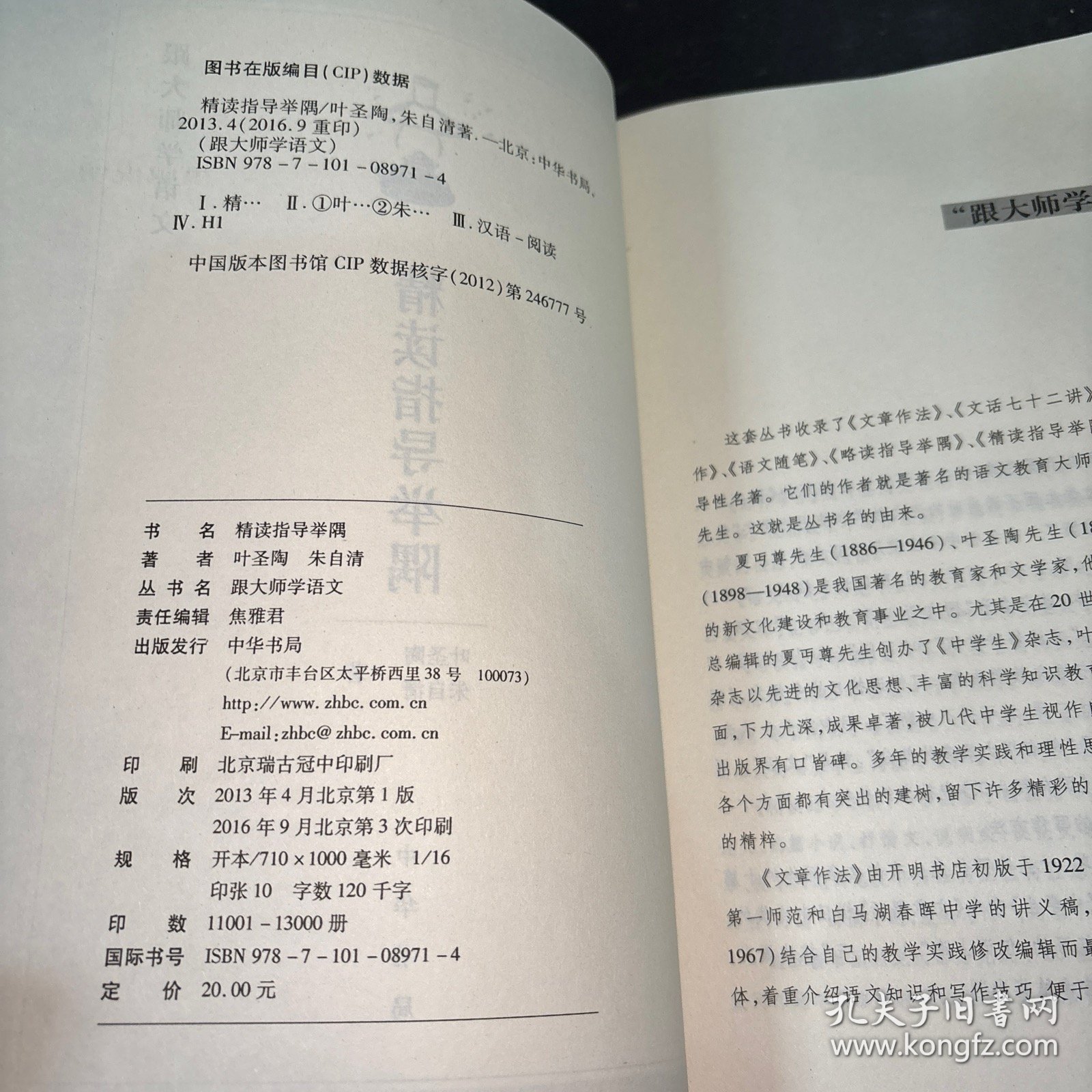 精读指导举隅：跟大师学语文
