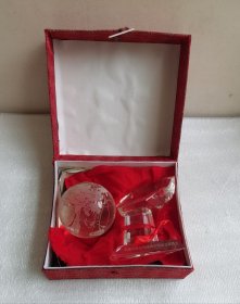 水晶球地球仪摆件 2002年一日三德三做明星奖