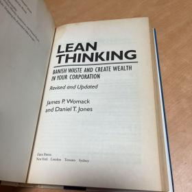 Lean Thinking : Banish Waste and Create Wealth in Your Corporation, Revised and 实物如图