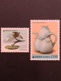 韩国 1997年艺术品：陶瓷邮票