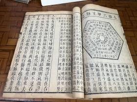 清刊本 《图注难经脉诀》一函八册全 刊印清晰 开本阔大 原装原函