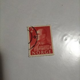 挪威信销邮票 1959年 奥拉夫国王 1枚（ 库 存 3 ）