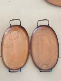 老紫铜托盘，保存完好品相一流。