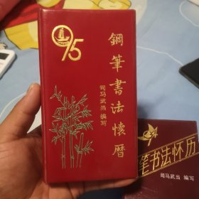 钢笔书法怀历1995年