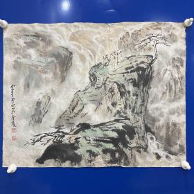 BQY 手绘国画山水 金陵画派卢星堂作品 3