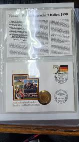 世界杯 纪念封 西德 联邦德国 1990世界杯 夺冠