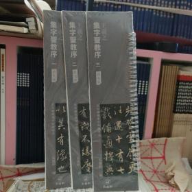 近距离临摹字帖练习卡放大版。王羲之集字圣教序1.2.3册。