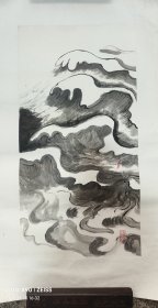 孙浅，中国书画家，画心尺寸为，68.5×35.5