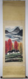 【精品字画】 山水图立轴 规格98*49CM